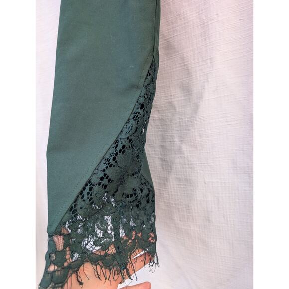 Lulus Only Want You Forest Green Lace Bodycon Dress Sz S Wedding Guest Christmas - Picture 2 of 8